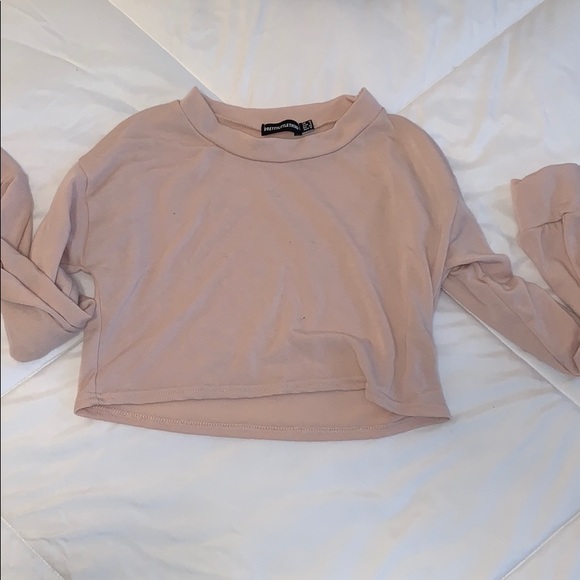 PrettyLittleThing Tops - Crop top pink long sleeve